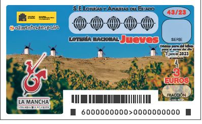 Seis millones de décimos de la lotería del 1 de junio lucirán la imagen de los vinos de La Mancha