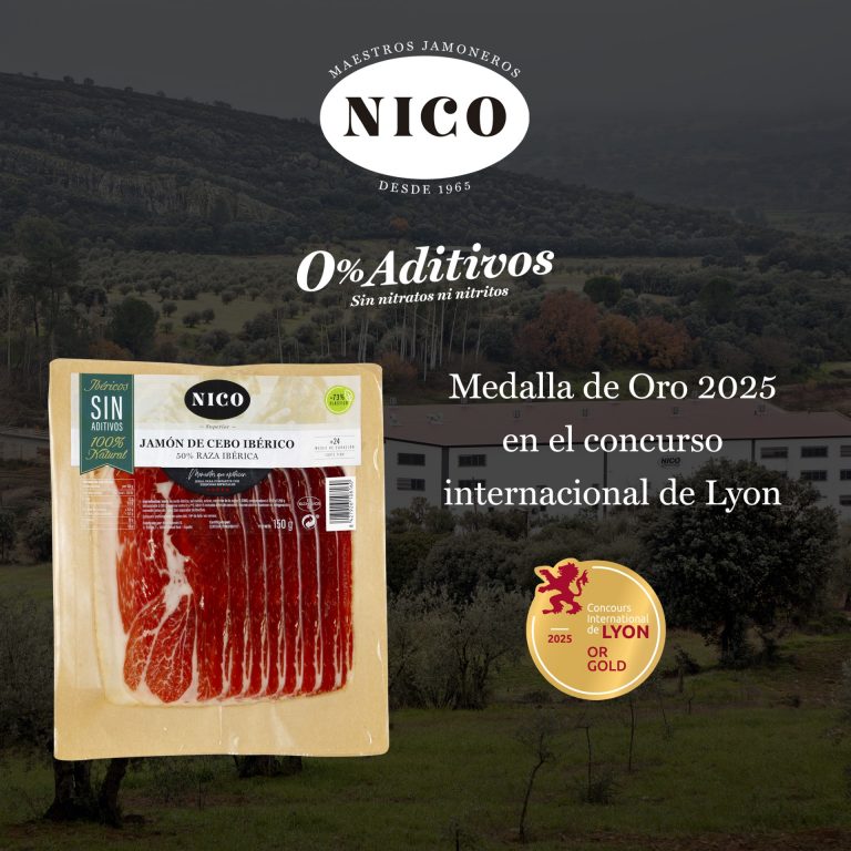 El jamón ibérico sin aditivos de Nico Jamones, medalla de oro en Lyon