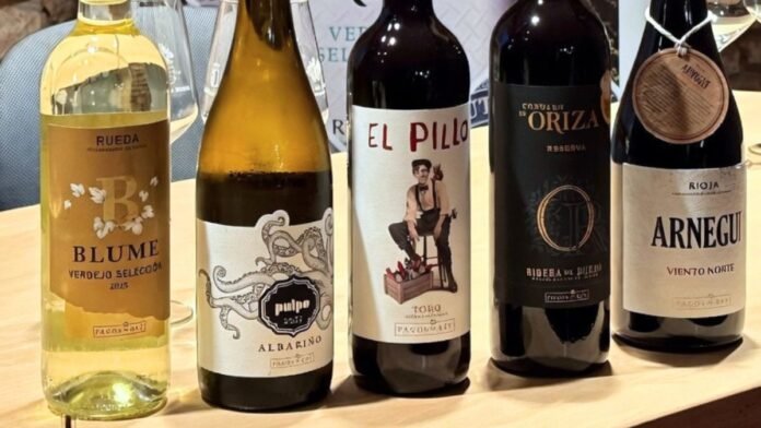 Vinos catados durante el evento